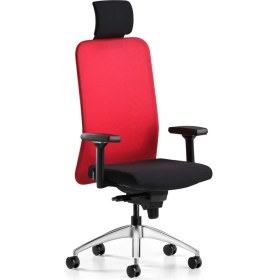 Resim Bürotime Comfy Çalışma Koltuğu| 3D Kol | Krom Ayak | Siyah/kırmızı 