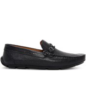 Resim Derimod Fly Men's Black Leather Casual Loafer Derimod