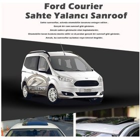 Resim Ford Courier Parlak Siyah Yalancı Çakma Sahte Sunroof 