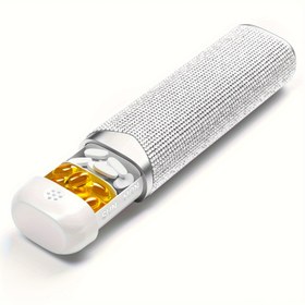 Resim Parıldayan Elmas İlaç Kutusu, Haftalık İlaç Kutusu, 7 Günlük Elmas İlaç Kutusu, Günlük İlaç Kutusu, Vitamin İlaç Kutusu Düzenleyici, Seyahat İlaç Kutusu 