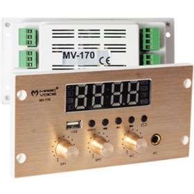 Resim Magıcvoıce Mv-170 -4X25W-Usb-Bt-Mic Girişli-Music Kontrol Anfi-[S 