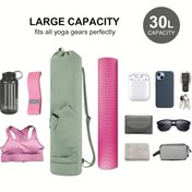 Resim Su şişesi çantası, ıslak çanta ve ayarlanabilir ip içeren yoga mat çantası, çok fonksiyonlu depolama çantası, spor ve fitness çantası 
