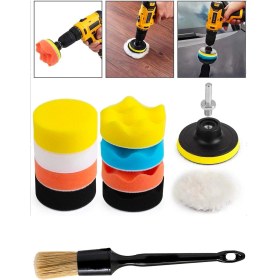 Resim Proxtech Pro Set 20 Parça Detay Pasta Cila Koltuk Yıkama Zımpara Parlatma Devir Ayarlı Polisaj Makinesi Set 