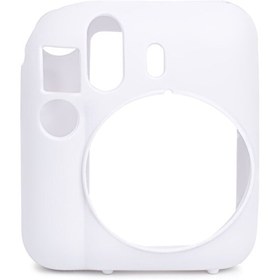 Resim Instax Mini 12 Makine Uyumlu Beyaz Koruyucu Silikon Kılıf 