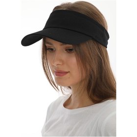 Resim Uv Koruyuculu Unisex Siperlikli Siyah Şapka Siyah 