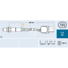 Resim OKSIJEN SENSORU PEUGEOT BOXER CITRIOEN JUMPER 2.2 HDI 11> FORD GALAXY (WM): 2.0 TDCI 10>15 KUGA I: 