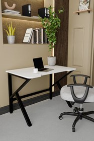 Resim Wood House ZEUS OYUNCU MASASI BEYAZ 