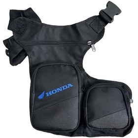 Resim Bike Sky Motosiklet Bel Bacak Çantası Honda Baskılı Siyah 