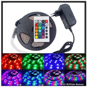 Resim 5 Metre Kumandalı Led - Rengarenk Şerit Led - 20 Fonksiyonlu 