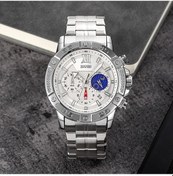 Resim Fastbuy Skmeı 9235 Erkek Ay Evresi Paslanmaz Çelik Kayış Kuvars Saat Gümüş Renkli Çok Renkli 