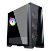 Resim Frısby FC-9455G Vetro 850W 80+ Bronze Siyah Dual-Ring Rgb Fan Mid Tower Atx Kasa 