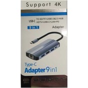 Resim SIGHTZER Type C Adaptör 9 In 1 Usb Hub Hdmi Lan Sd Tf Kart Usb Type C Macbook Çevirici 