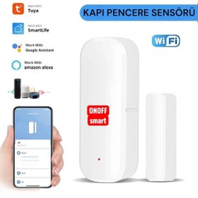 Resim Tuya Destekli Wifi Akıllı Kapı Pencere Sensörü 