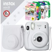 Resim Instax Mini 11 Fotoğraf Makinesi ve Özel Filmli Hediye Seti 3 Beyaz 