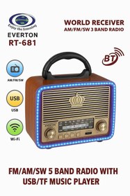 Resim kar-bul Rt-860 Nostaljik Bluetoothlu Usb / Sd / Radyo Müzik Kutusu 