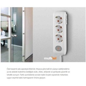 Resim Viko Multi-let 3'lü Grup Priz Topraklı Çocuk Korumalı 5 Metre Siyah 