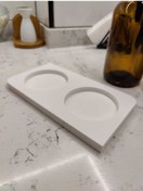 Resim Hobi Demir Sanat Corian Kırılmaz Mermer 2'li Sabunluk Standı & Yağdanlık Standı 