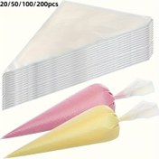 Resim 20/50/100/200 Kalınlaştırılmış Tek Kullanımlık Plastik Boru Çantaları, Çoklu Boyutlar Mevcut | Dayanıklı, Yeniden Kullanılabilir, Kaymaz Tutuşlu Kek Dekorasyonu, Pişirme, Çikolata - Ev ve Profesyonel Pişiriciler için Mutfak Araçları, Pişirme Aksesuarları, En İyi Noel İçin 
