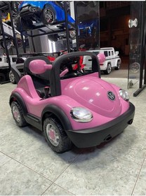 Resim Akülü Araba Volkswagen Pembe 