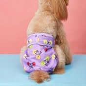 Resim Tekrar Kullanılabilir Köpek Bezleri, Yıkanabilir Polyester Pet Adetlik Çamaşırları, Soluklu Yavru Bezleri, Çeşitli Desenler, Çoklu Köpek Boylarına Uyar 