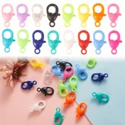 Resim 50 Adet Canlı Renkli Kalp Şeklinde Plastik Istakoz Pençesi Tokaları, 2.21cm - Karışık Renkler, DIY Anahtarlıklar, Bilezikler, Takı Yapımı & El İşleri İçin Dayanıklı Çıtçıtlar 