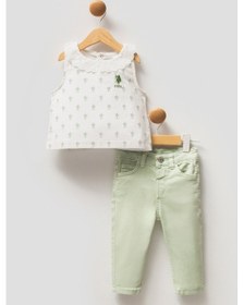Resim U.s. Polo Assn. Kız Bebek Beyaz Pijama Takım 50322908-vr013 Beyaz 