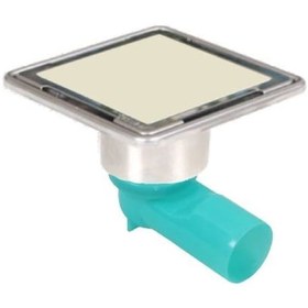 Resim Sukar Krem Cam Yer Süzgeci Çelik Çerçeve 