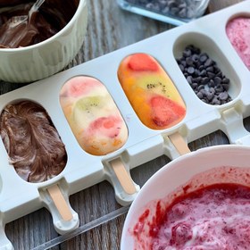 Resim Silikon 3/4/8 Kavite Dondurma Kalıpları, Popsicle Kalıbı, Yeniden Kullanılabilir, Dondurma Kalıbı, Kalıptan Kolayca Çıkarılabilir, Ev Yapımı Popsicle'lar İçin Uygundur, DIY Popsicle Kalıbı 