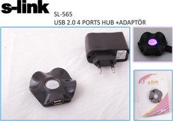 Resim SL-565 4 Port 2.0 Adaptörlü Usb Çoklayıcı S-Link