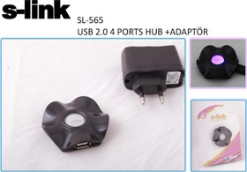 Resim SL-565 4 Port 2.0 Adaptörlü Usb Çoklayıcı 