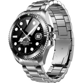 Resim Zcwatch V0525 316L Paslanmaz Çelik, Döner Bezel, Bt Call, Spor Sağlık, IP68 Profesyonel Akıllı Saat 