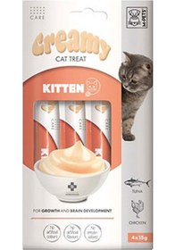 Resim M-pets Ton Balıklı Ve Tavuklu Krema Yavru Kedi Ödül Maması 4x15 Gr 244-30045.01 