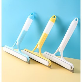 Resim İçinde Kendi Kendine Püskürtme Şişesi Bulunan 3'ü 1 Arada Çok Fonksiyonlu Cam Temizleme Fırçası - Banyo Aynaları, Pencereler ve Araba Camları İçin İdeal - Dayanıklı Plastik Malzeme, Banyo Temizleme Aracı|Canlı Tasarım|Göz Alıcı Tasarım, Pencere Temizleme Fırçası 