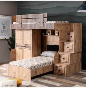 Resim Setaymobilya Ranza , Natural Ranza + Dolap + Karyola 