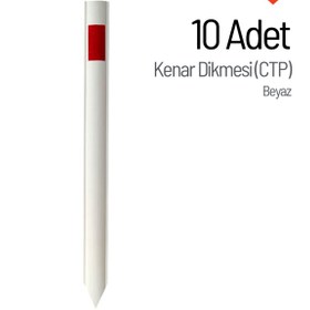 Resim İleri Trafik 10'lu Kenar Dikmesi Seti (CTP) Beyaz 