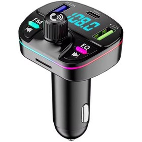 Resim Apera GA04 PD20W Qualcomm 3.0 Hızlı Şarj Aleti RGB Renkli FM Transmitter MP3 Çalar Bluetooth 5.3 Çakmaklık 