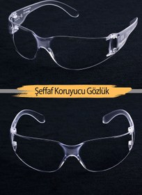 Resim Badem10 İş Güvenlik Güvenliği Gözlüğü Koruyucu Deney Laboratuvar Gözlük S500 Dinamik Şeffaf Ürünleri 