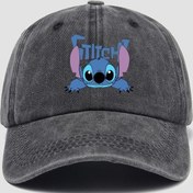 Resim Stitch Unisex Ördek Gagalı Şapka Beyzbol Şapkası Dış Mekan Güneşlik Şapka 