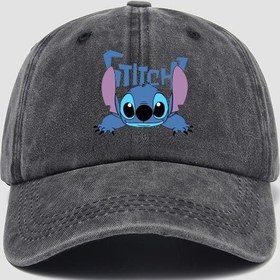 Resim Stitch Unisex Ördek Gagalı Şapka Beyzbol Şapkası Dış Mekan Güneşlik Şapka 