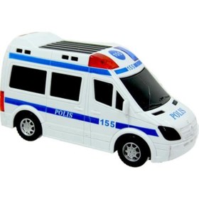 Resim Tıfıl Toys Sesli Işıklı Hareketli Çarp Dön 112 Polis İmdat Araç Oyuncak Polis Minibüs 155 