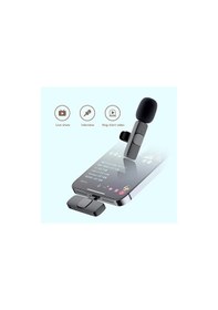 Resim Apple Uyumlu iPhone Girişli Telefon Uyumlu Kablosuz Mikrofon Bluetooth Röporta 
