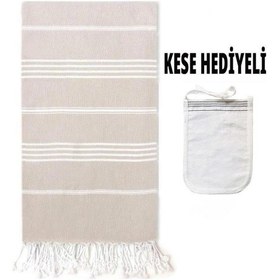 Resim Mulberry Peştemal %100 Pamuk Banyo Havlusu Bej 