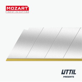 Resim UTTIL Mozart Blades 90180.051 Ekstra Sert, Ekstra Keskin TiN Kaplamalı 18mm Kır-At 100 Adet Yedek Bıçak 