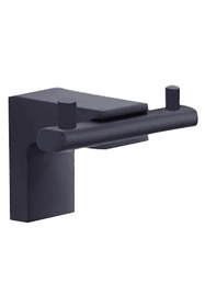 Resim Badem10 Lizbon Banyo Tuvalet Havlu Askısı 2'li Metal Mat Siyah Askılık Askı 