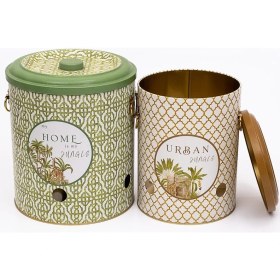 Resim Metal Sebze Kovası, 2'li Patates ve Soğanlık Sepeti Seti 