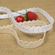 Resim 5/10 inç saf dantel kenar kurdelesi, 1.5 cm genişlikte, beyaz ve bej renkli, gelinlik, giyim, oyuncaklar, dikme, DIY giysi aksesuarları 