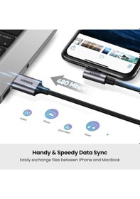 Resim Ugreen Mfı Lightning Apple iPhone Uyumlu Oyuncu Şarj Kablosu 2 Metre 