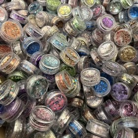 Resim 10 adet Çeşitli Parıltılı Kavanozlar - Multicolor İnce ve Düzensiz Parıltılar, Tırnak Sanatı, Güzellik ve El Sanatları Projeleri için | Güzellik Temel Ürünleri | Canlı Parıltılı Kavanozlar | Dekoratif Parıltılar, Tırnak Cilası Sanatı 