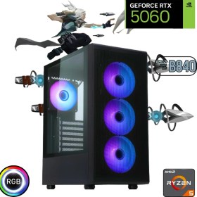 Resim Güneysu Ryzen 5 7500F 32GB Ddr5 1tb SSD Rtx 5060 B840 Wi Fi Anakart Masaüstü Bilgisayar 