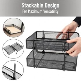 Resim Tech Butiq Reader 2'li Paket Dosya Klasörü, 2 Parça, Istiflenebilir, Siyah 
